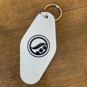 White Key Holder with Black Design